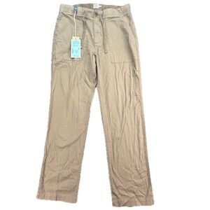 Faherty Dune Utility Pant Mens L Brown Organic Cotton Stretch Twill MBS2506